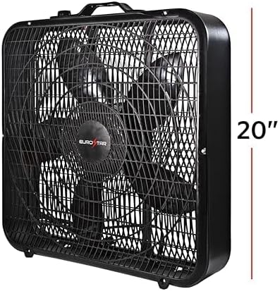 FBF22BK 20" Box Fan, Black, alternate product view 5