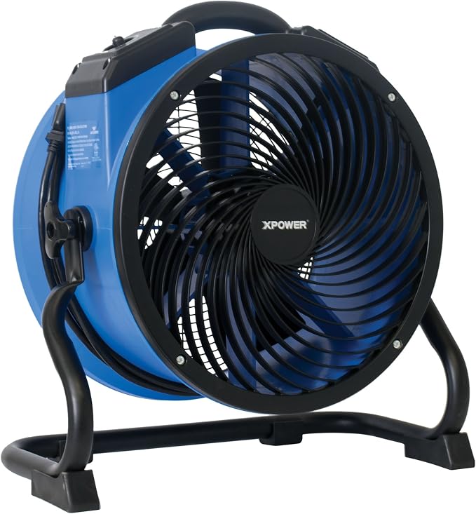FC-300 Heavy Duty Industrial High Velocity Whole Room Air Mover Air Circulator Utility Shop Floor Fan, Variable Speed, Timer