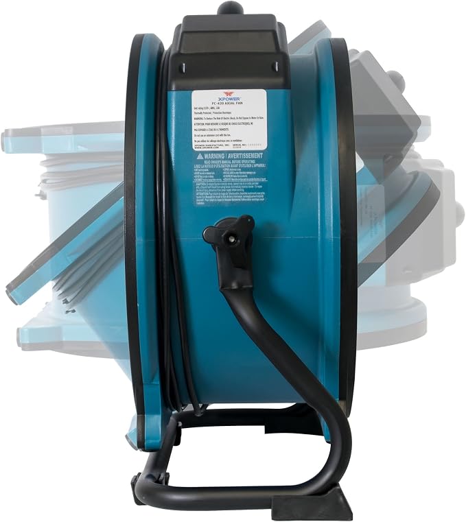 FC-420 Heavy Duty Industrial High Velocity Whole Room Air Mover Air Circulator Utility Shop Floor Fan, 5 Speeds, Timer, 18