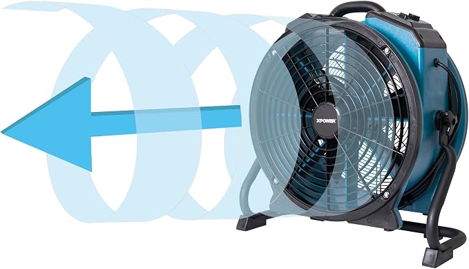 FC-420 Heavy Duty Industrial High Velocity Whole Room Air Mover Air Circulator Utility Shop Floor Fan, 5 Speeds, Timer, 18