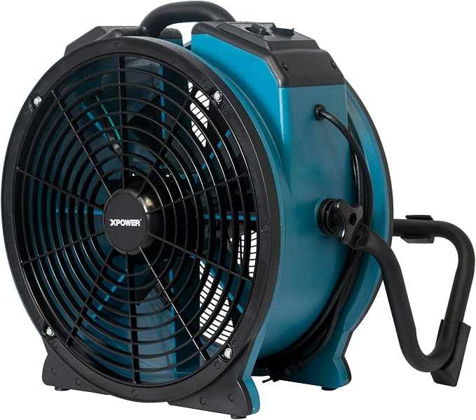 FC-420 Heavy Duty Industrial High Velocity Whole Room Air Mover Air Circulator Utility Shop Floor Fan, 5 Speeds, Timer, 18