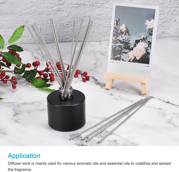 Fiber Reed Diffuser Sticks 7.9" x3mm for Aroma Fragrance Essential Oil, Grey Pack of 50, alternate product view 5