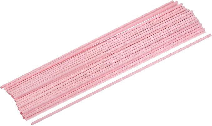 Fiber Reed Diffuser Sticks 8.6" x3mm for Aroma Fragrance Essential Oil, Pink Pack of 50, product image