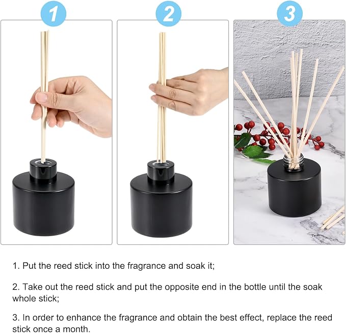 Fiber Reed Diffuser Sticks 8.6" x3mm for Aroma Fragrance Essential Oil, Pink Pack of 50, alternate product view 4
