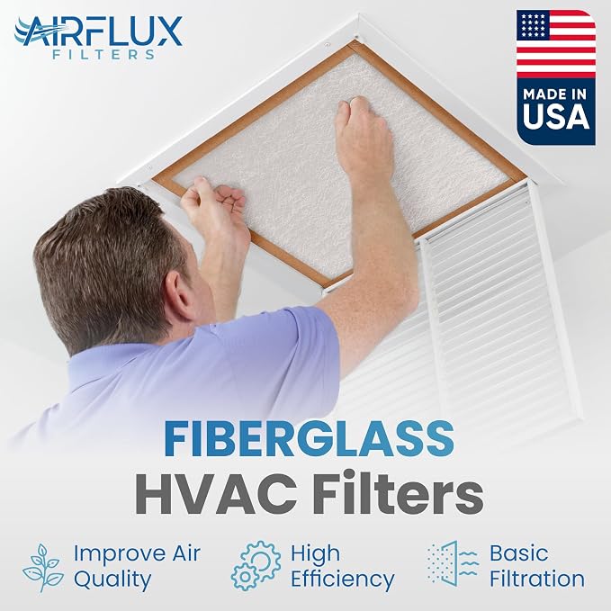 Fiberglass Air Filter -14x25x1Air Filter 12 Pack - Non Pleated 14"x25"x1", AC Filters for Home, Fiberglass, HVAC filters