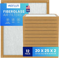 Fiberglass Air Filter -20x25x2Air Filter 12 Pack - Non Pleated 20"x25"x2", AC Filters for Home, Fiberglass, HVAC filters