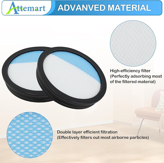 Filter for 18V ONE+ PCL720, ONE+ HP PBLSV716, PBLSV717 Cordless Pet Stick Vacuum, Compare to Part A32SV720N, 4 Pack