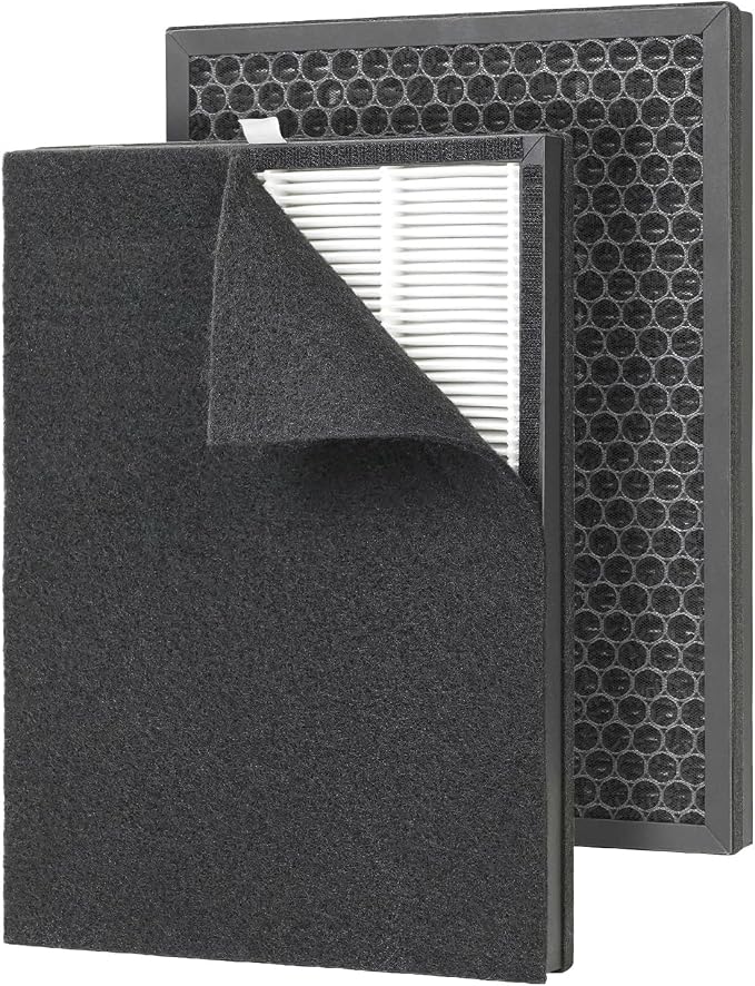 Filter Replacement for DAP01 Air Purifier, 2 Pack, 3-Stage HEPA Filter with Washable Pre-Filter and Activated Carbon, product