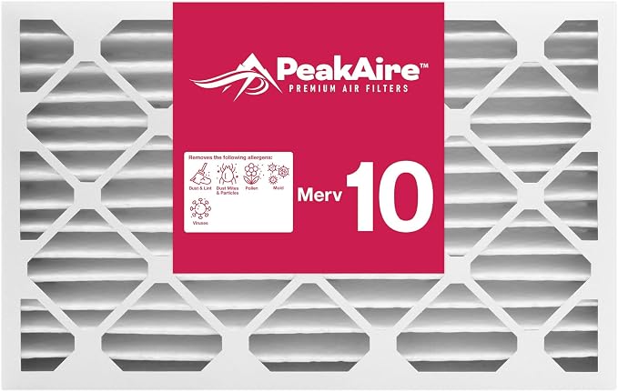 FIlters Merv 10 Standard 16" x 20" x 4" Air Filter for Home, Office, Work HVAC, Furnace Or Heater, Made in USA, 1-Pack 1