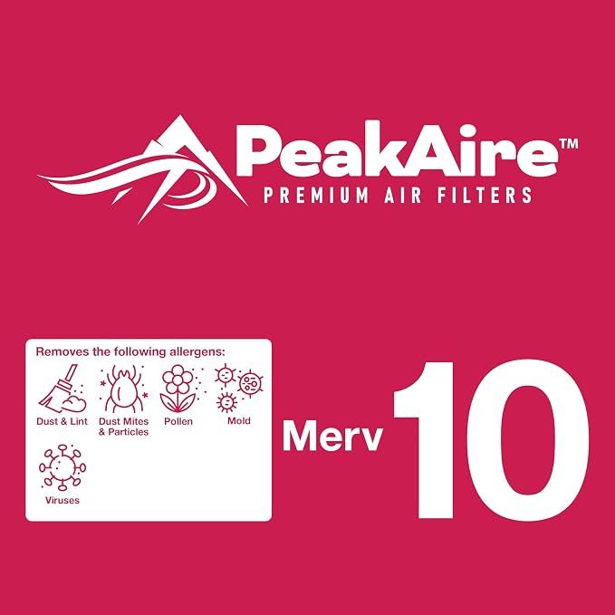 FIlters Merv 10 Standard 16" x 25" x 1" Air Filter for Home, Office, Work HVAC, Furnace Or Heater, Made in USA, 4-Pack 4