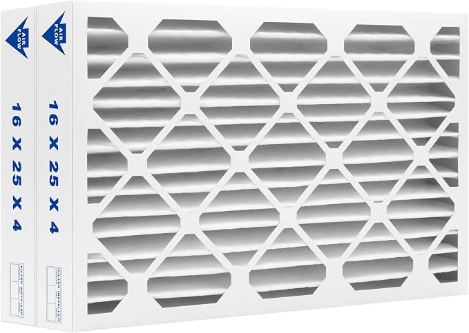 FIlters Merv 10 Standard 16" x 25" x 4" Air Filter for Home, Office, Work HVAC, Furnace Or Heater, Made in USA, 1-Pack 1
