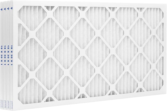 FIlters Merv 10 Standard 18" x 30" x 1" Air Filter for Home, Office, Work HVAC, Furnace Or Heater, Made in USA, 4-Pack 4