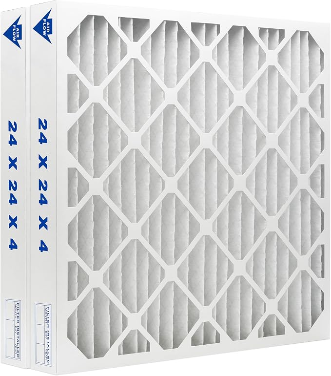 FIlters Merv 10 Standard 24" x 24" x 4" Air Filter for Home, Office, Work HVAC, Furnace Or Heater, Made in USA, 2-Pack 2