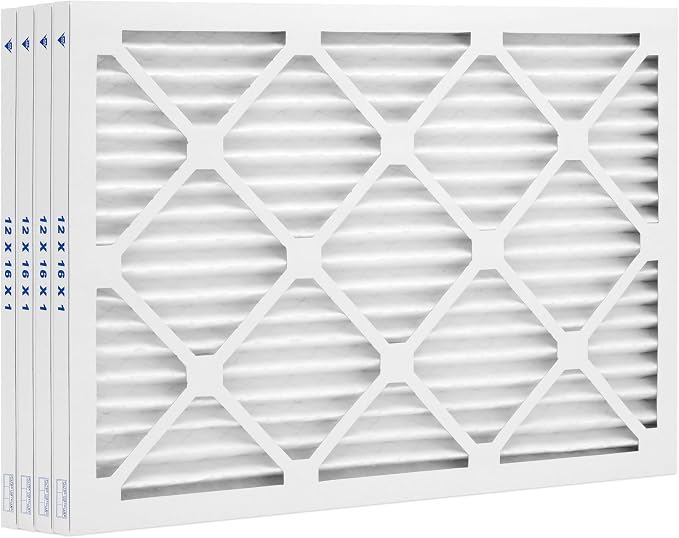 FIlters Merv 12 12" x 16" x 1" Air Filter for Home, Office, Work HVAC, Furnace Or Heater, Made in USA, 4-Pack 4 PACK