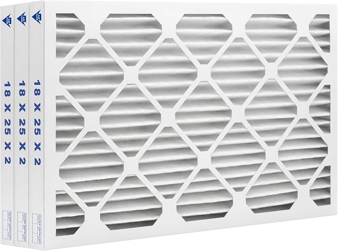 FIlters Merv 12 18" x 25" x 2" Air Filter for Home, Office, Work HVAC, Furnace Or Heater, Made in USA, 3-Pack 3 PACK