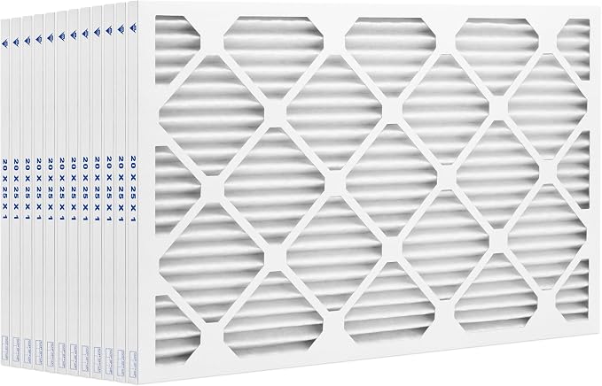 FIlters Merv 12 20" x 25" x 1" Air Filter for Home, Office, Work HVAC, Furnace Or Heater, Made in USA, 4-Pack 4 PACK