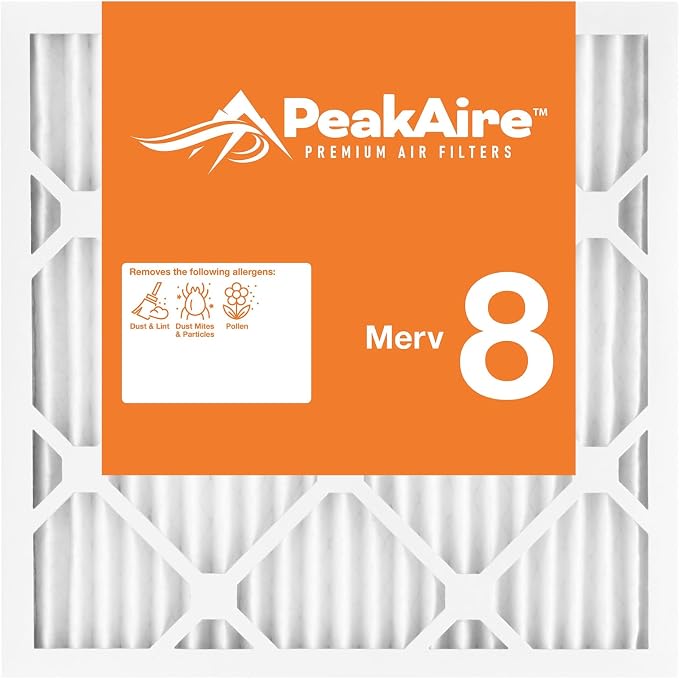 FIlters Merv 8 Basic 25" x 25" x 1" Air Filter for Home, Office, Work HVAC, Furnace Or Heater, Made in USA, 4-Pack 4 PACK