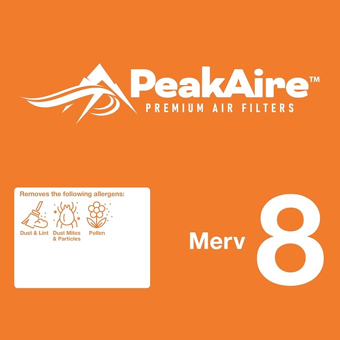 FIlters Merv 8 Basic 25" x 25" x 1" Air Filter for Home, Office, Work HVAC, Furnace Or Heater, Made in USA, 4-Pack 4 PACK