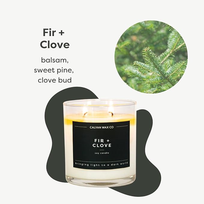 . Fir & Clove 2 Wick Scented Candle - 37 Hour Burn - Luxury made from natural materials Soy Wax Candles, alternate product