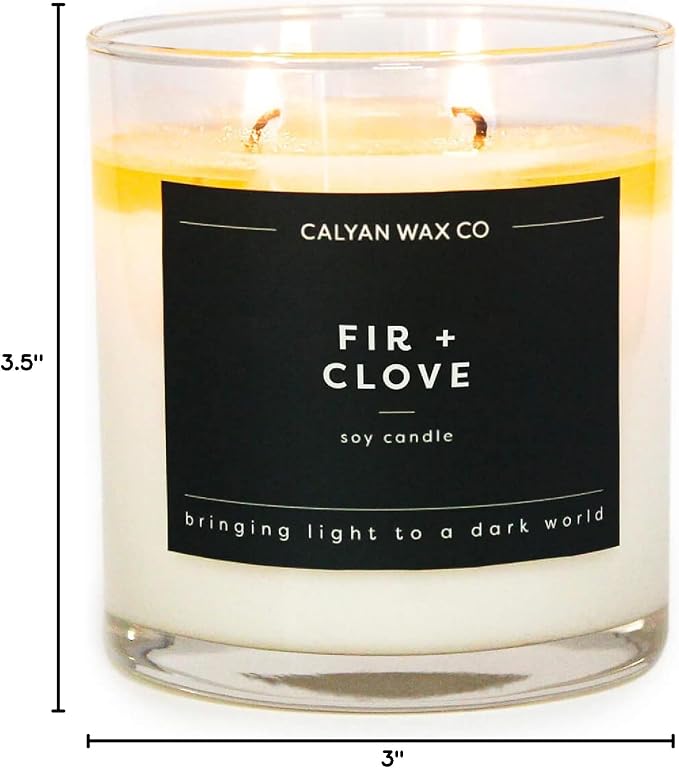 . Fir & Clove 2 Wick Scented Candle - 37 Hour Burn - Luxury made from natural materials Soy Wax Candles, alternate product