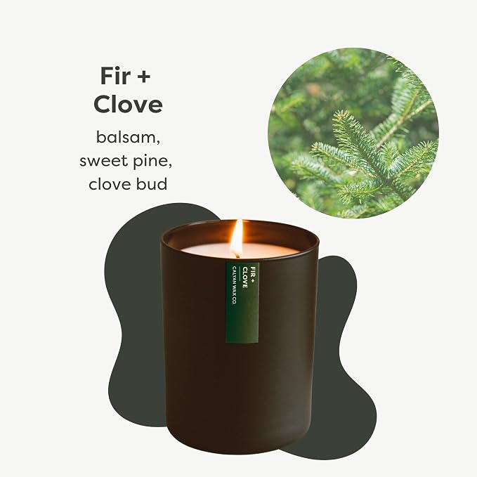 . Fir & Clove Scented Candle - 75 Hour Burn - Luxury made from natural materials Soy Wax Candles, alternate product view 2