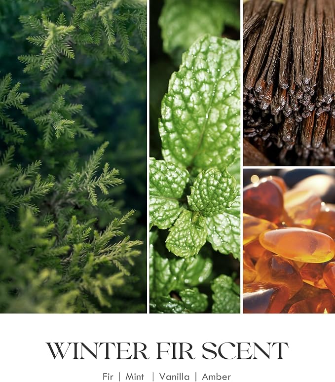 Fir Scented Candles for Women - Aromatherapy Candle with Crystals Inside, 10oz Soy Candles for Home Scented, alternate