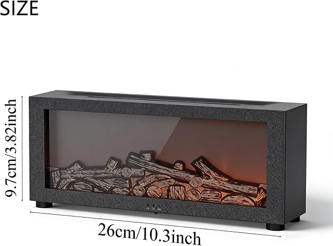 Fireplace Aroma Diffuser Humidifier, 7 Color Changing Essential Oil Diffuser with Realistic Flame Effect, alternate product