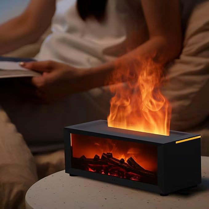Fireplace Aroma Diffuser Humidifier, 7 Color Changing Essential Oil Diffuser with Realistic Flame Effect, alternate product
