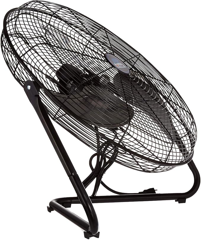 Firtana 20" High Velocity Electric Garage Floor Fan for Industrial and Home Use with 3-Speeds and Tilt Adjustable Fan Head