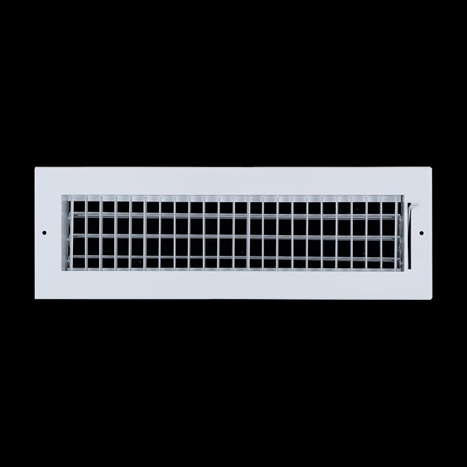 Fits 16x4 Duct Opening Steel Adjustable Air Supply Grille by | Register Vent Cover Grill for Sidewall and Ceiling | White |