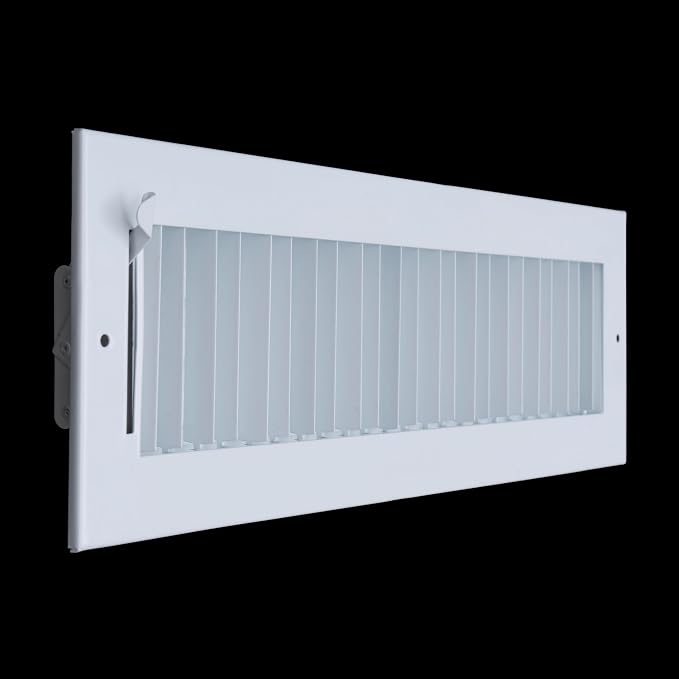 Fits 16x4 Duct Opening Steel Adjustable Air Supply Grille by | Register Vent Cover Grill for Sidewall and Ceiling | White |