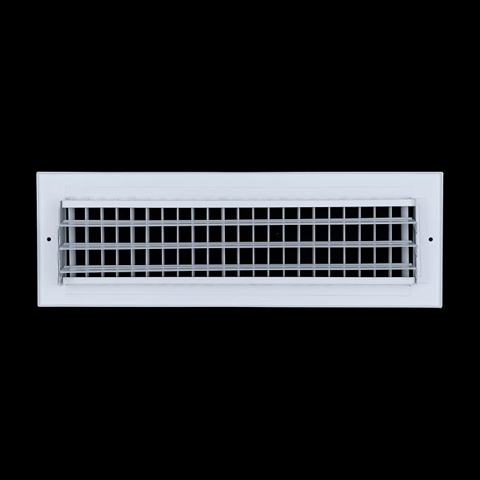 Fits 16x4 Duct Opening Steel Adjustable Air Supply Grille by | Register Vent Cover Grill for Sidewall and Ceiling | White |
