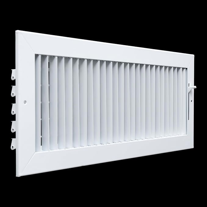 Fits 18x6 Duct Opening Steel Adjustable Air Supply Grille by | Register Vent Cover Grill for Sidewall and Ceiling | White |