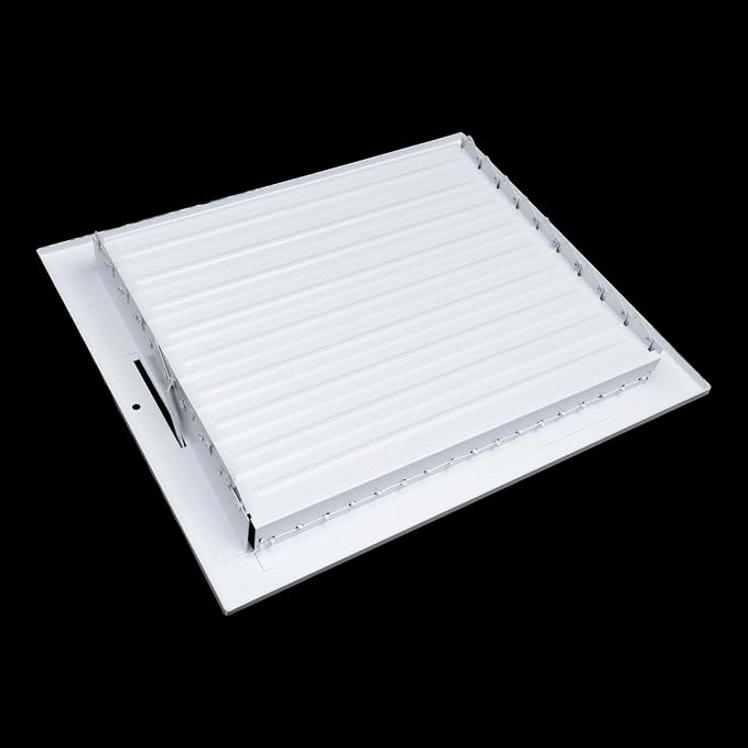 Fits 18x6 Duct Opening Steel Adjustable Air Supply Grille by | Register Vent Cover Grill for Sidewall and Ceiling | White |