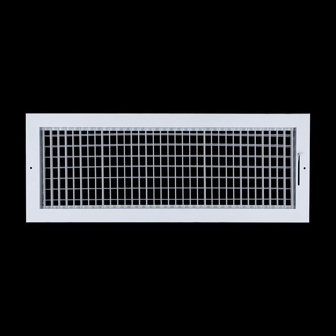 Fits 24x8 Duct Opening Steel Adjustable Air Supply Grille by | Register Vent Cover Grill for Sidewall and Ceiling | White |