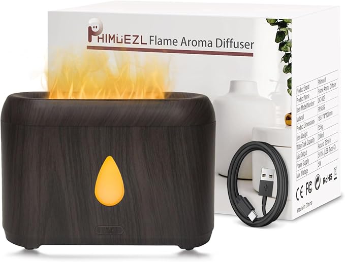 Flame Diffuser for Essential Oils, 200ml Ultrasonic Aroma Diffusers with Cool Mist, product image