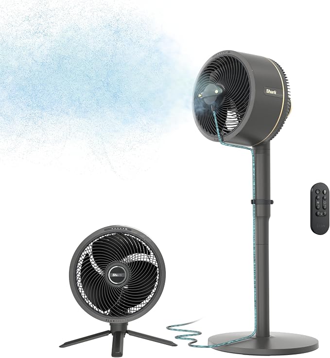 FlexBreeze Fan - Indoor & outdoor oscillating fan, pedestal & tabletop, corded & cordless portable fan with outdoor InstaCool