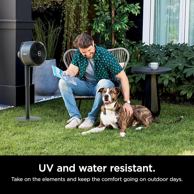 FlexBreeze Fan - Indoor & outdoor oscillating fan, pedestal & tabletop, corded & cordless portable fan with outdoor InstaCool
