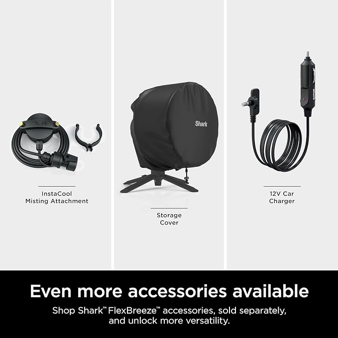 FlexBreeze Fan - Indoor & outdoor oscillating fan, pedestal & tabletop, corded & cordless portable fan with outdoor InstaCool