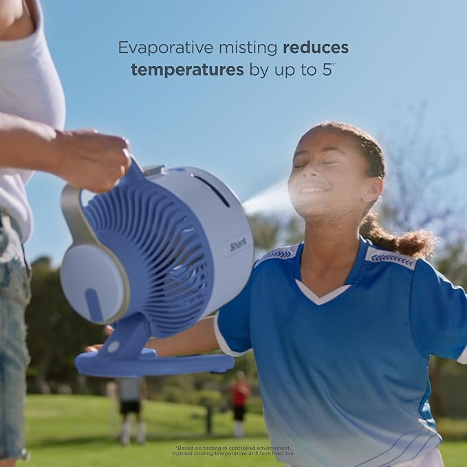 FlexBreeze HydroGo Fan—Ultra-powerful portable fan with indoor + outdoor mist. Corded & cordless, 5 speeds, evaporative