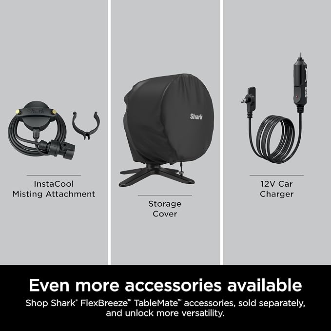 FlexBreeze TableMate Portable Tabletop Fan, Outdoor, Indoor, Corded & Cordless Tabletop Fan, Quiet, Powerful, 70ft Range, Up