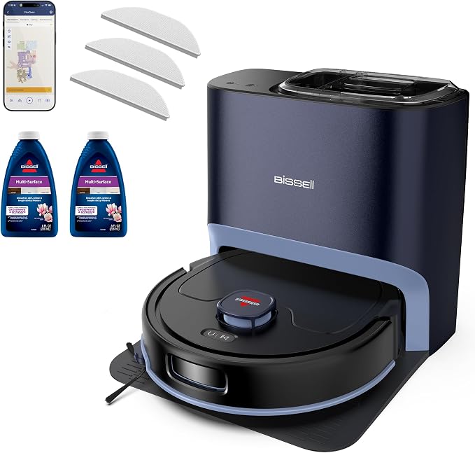 FlexClean FurForce Robot Vacuum & Mop with No Tangle Pet Brush Roll, LiDAR Navigation & Liftable Pad for Pet Hair Removal on