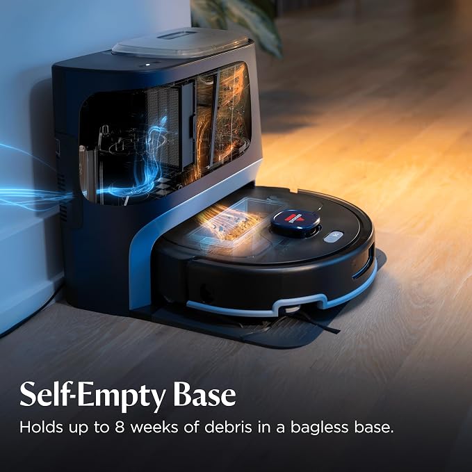 FlexClean FurForce Robot Vacuum & Mop with No Tangle Pet Brush Roll, LiDAR Navigation & Liftable Pad for Pet Hair Removal on