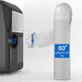 Flexible Portable Air Conditioner Hose Kit, 5.9'' Diameter Counterclockwise AC Exhaust Hose Length to 80" with Adapter