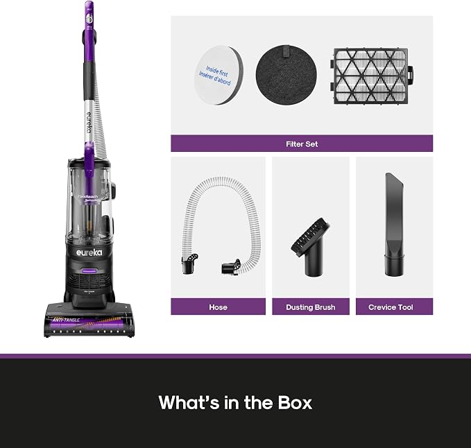 FlexReach Powerful Upright Vacuum Cleaner for Carpet and Hard Floor, Lift-Up Vacuum with Large Dust Cup, Anti-Tangle