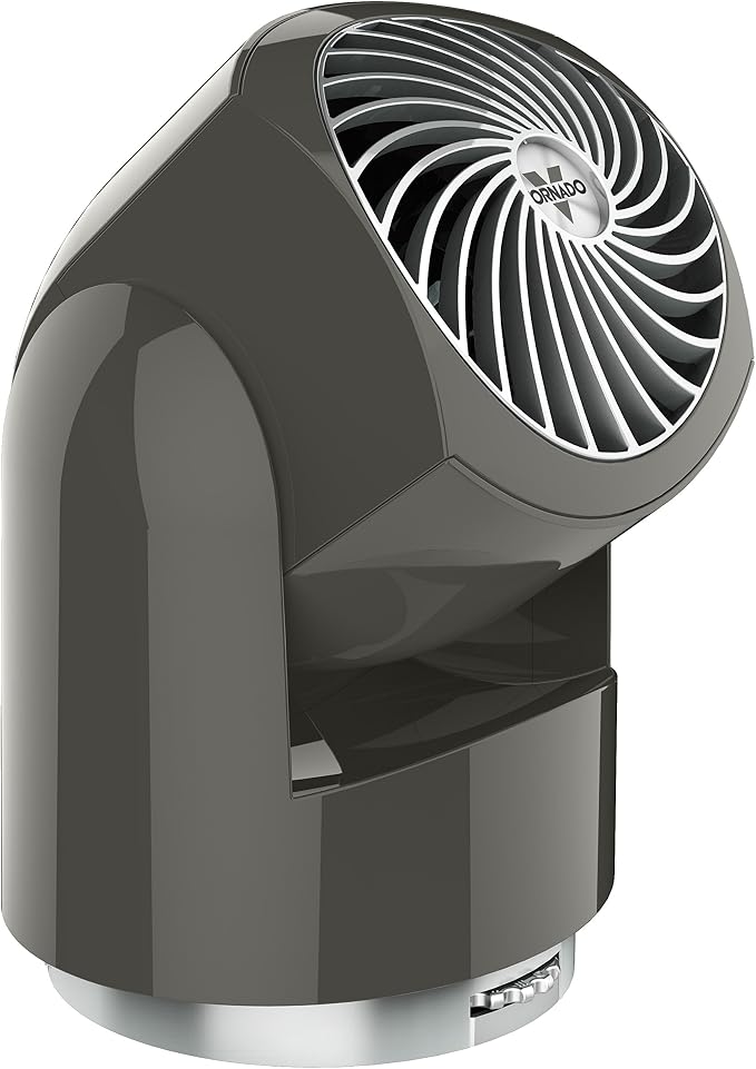 Flippi V10 Oscillating Compact Air Circulator Fan, Quiet Portable Fan for Office or Bedroom, Adjustable Head, 3 Speeds