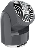 Flippi V6 Compact Air Circulator Fan, Quiet Portable Travel Fan for Office or Bedroom, Adjustable Head, 2 Speeds, Storm Gray