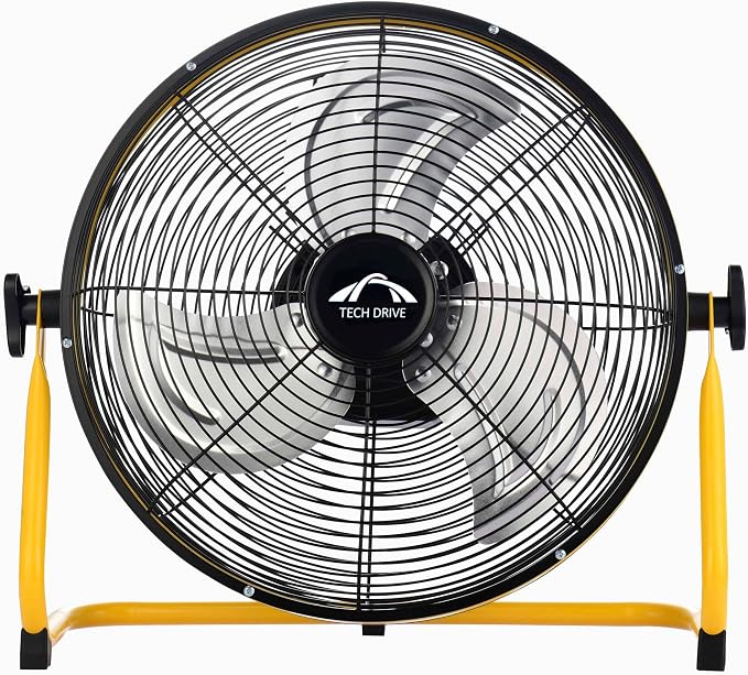 Floor Fan,12“ Battery Fan with Metal Blade and 360° Adjustable Tilting, Portable Operated,DC 5V Rechargeable Cordless Fan for