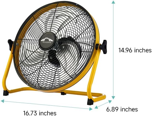 Floor Fan,12“ Battery Fan with Metal Blade and 360° Adjustable Tilting, Portable Operated,DC 5V Rechargeable Cordless Fan for