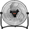 Floor Fan, 3 Speeds High Velocity Heavy Duty 14 Inch Industrial Fan, 2560 CFM 360° Adjustable Tilt 19.69 ft/sec Airflow Large
